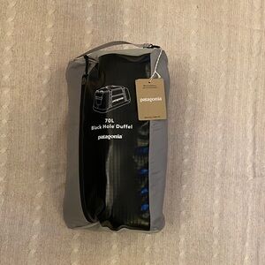 Patagonia Black and Gray 70L Duffel Bag